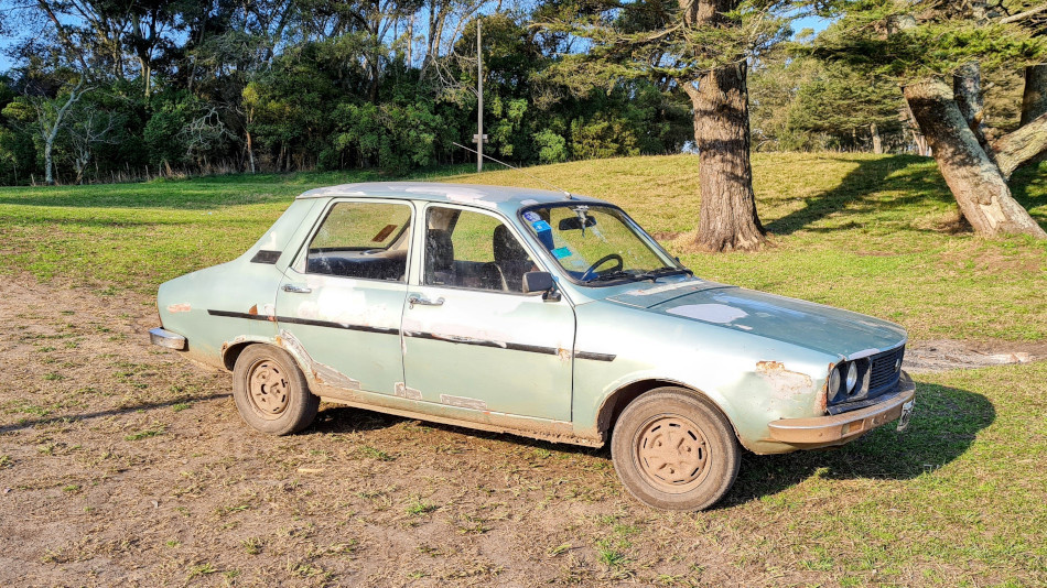 Renault 12 verde metalizado, Laguna de los Padres